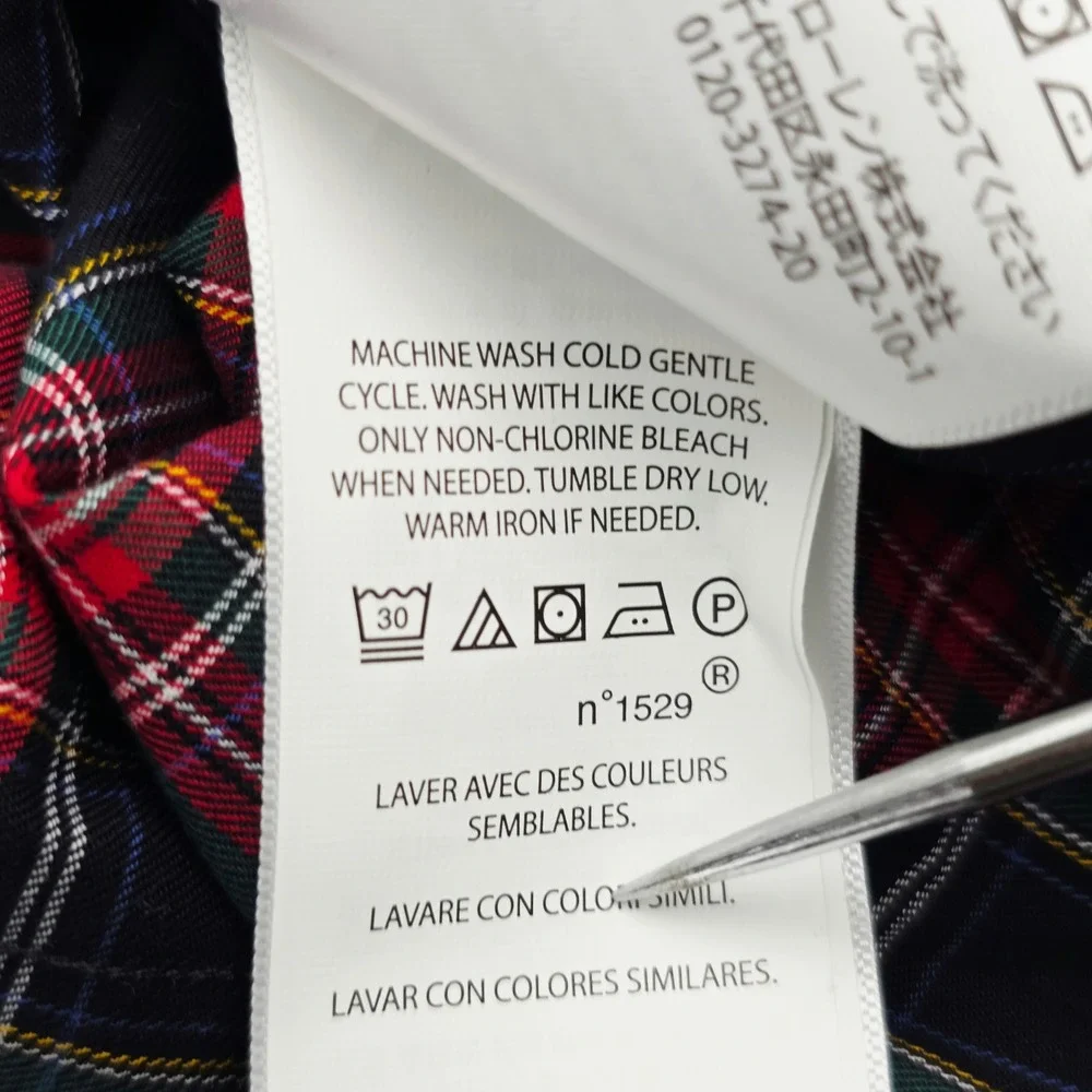 Polo Ralph Lauren Shirt 2XLT Holiday Heritage Multi Plaid Cotton Button Down NWT
